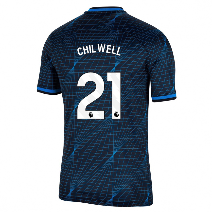 Niño Fútbol Camiseta Ben Chilwell #21 Azul Oscuro 2ª Equipación 2023/24 México