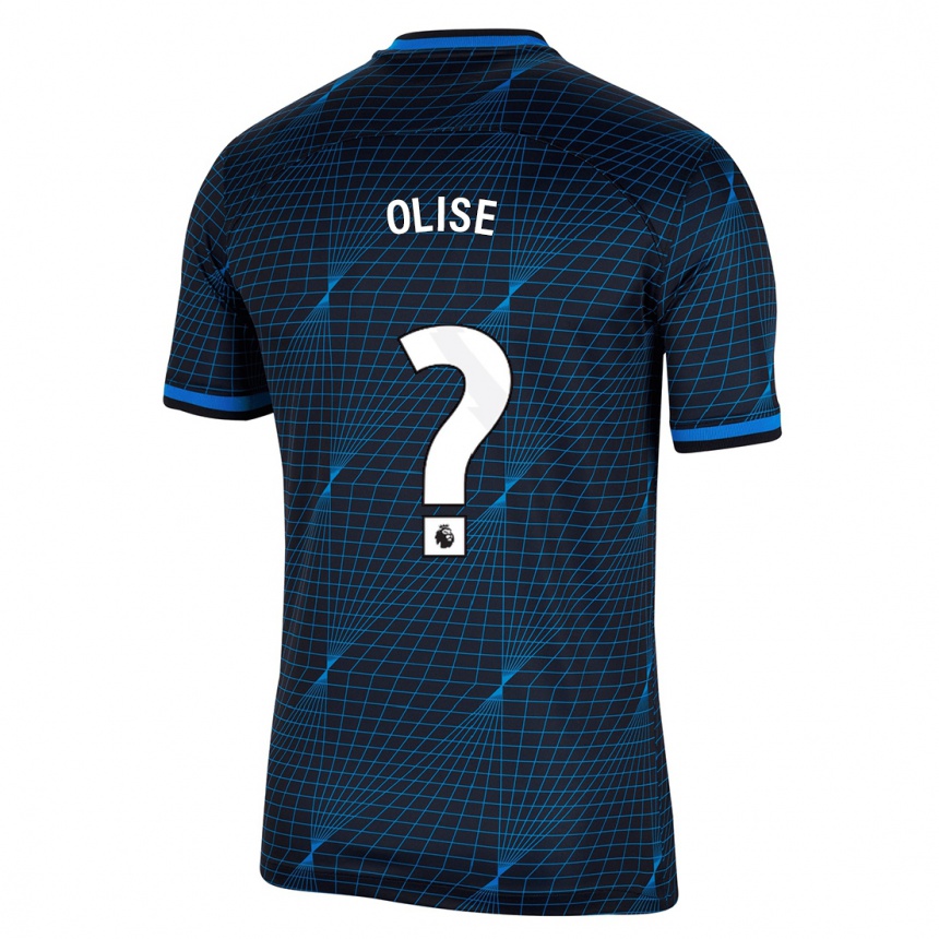 Niño Fútbol Camiseta Richard Olise #0 Azul Oscuro 2ª Equipación 2023/24 México