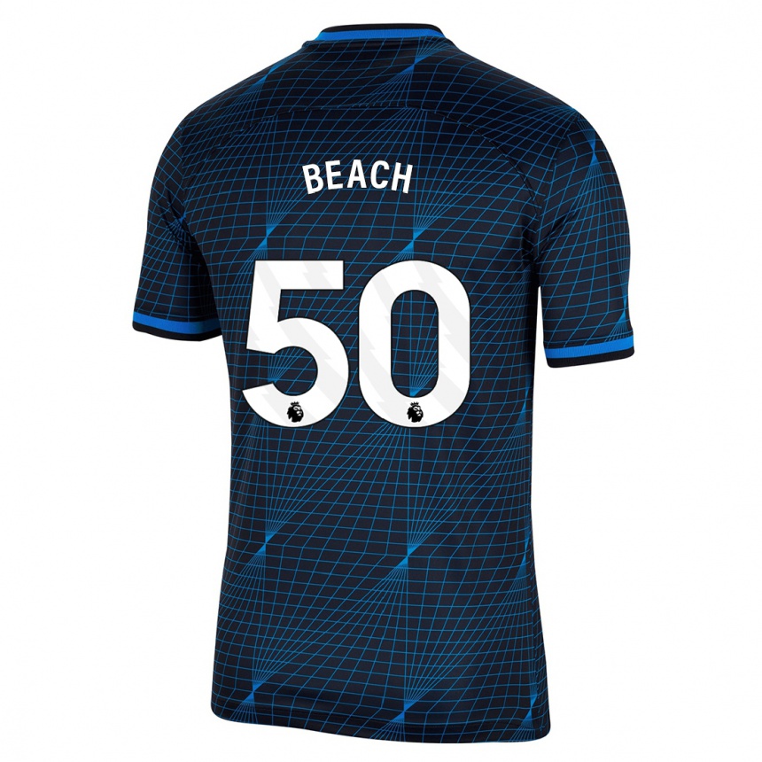 Niño Fútbol Camiseta Eddie Beach #50 Azul Oscuro 2ª Equipación 2023/24 México