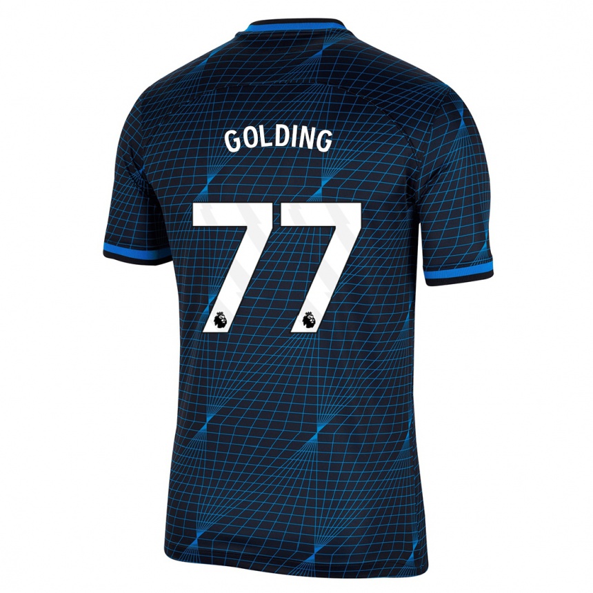 Niño Fútbol Camiseta Michael Golding #77 Azul Oscuro 2ª Equipación 2023/24 México