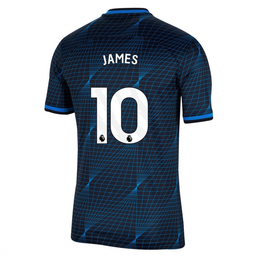 Niño Fútbol Camiseta Lauren James #10 Azul Oscuro 2ª Equipación 2023/24 México