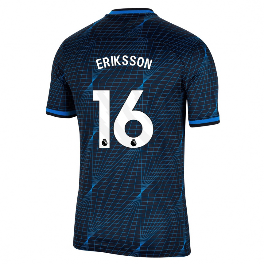 Niño Fútbol Camiseta Magdalena Eriksson #16 Azul Oscuro 2ª Equipación 2023/24 México