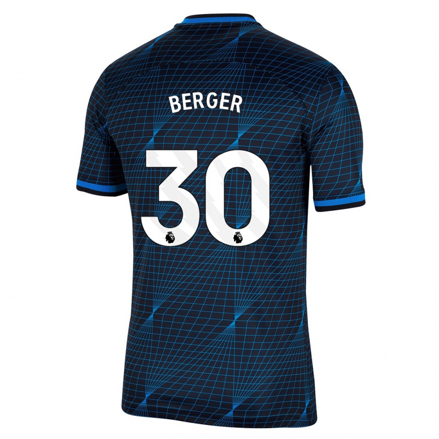 Niño Fútbol Camiseta Ann-Katrin Berger #30 Azul Oscuro 2ª Equipación 2023/24 México