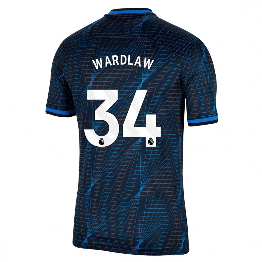 Niño Fútbol Camiseta Charlotte Wardlaw #34 Azul Oscuro 2ª Equipación 2023/24 México