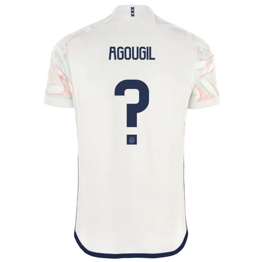 Niño Fútbol Camiseta Oualid Agougil #0 Blanco 2ª Equipación 2023/24 México