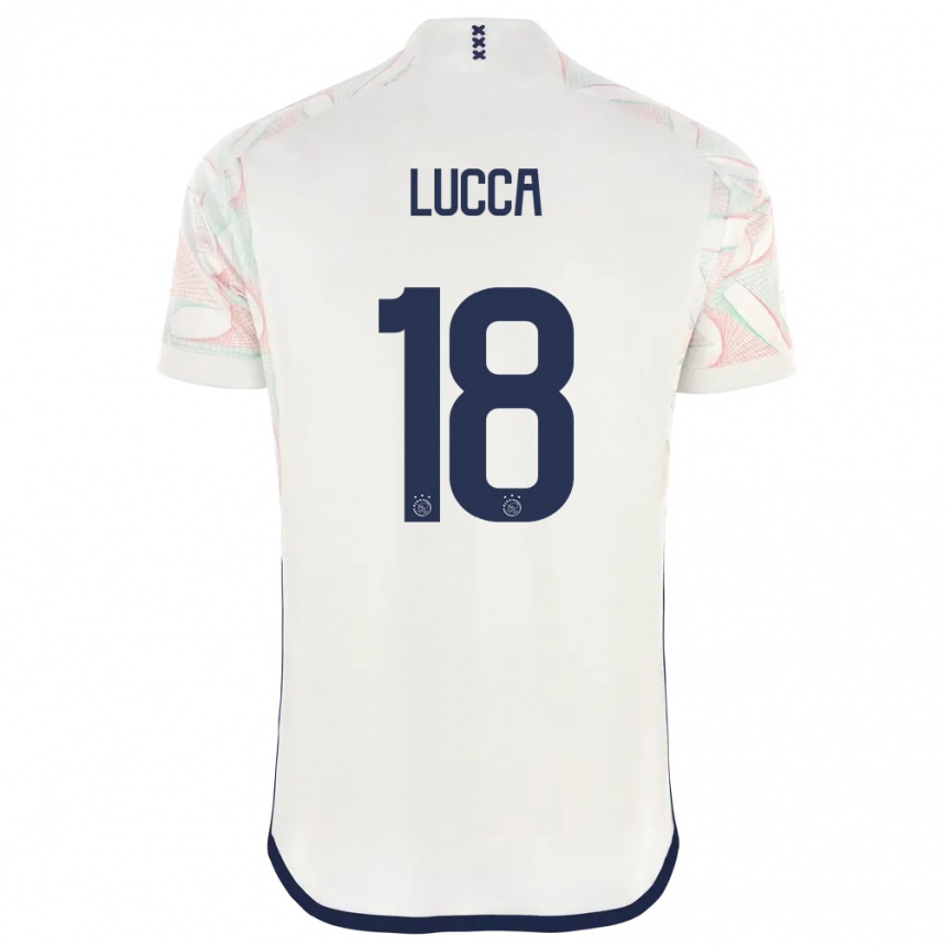 Niño Fútbol Camiseta Lorenzo Lucca #18 Blanco 2ª Equipación 2023/24 México