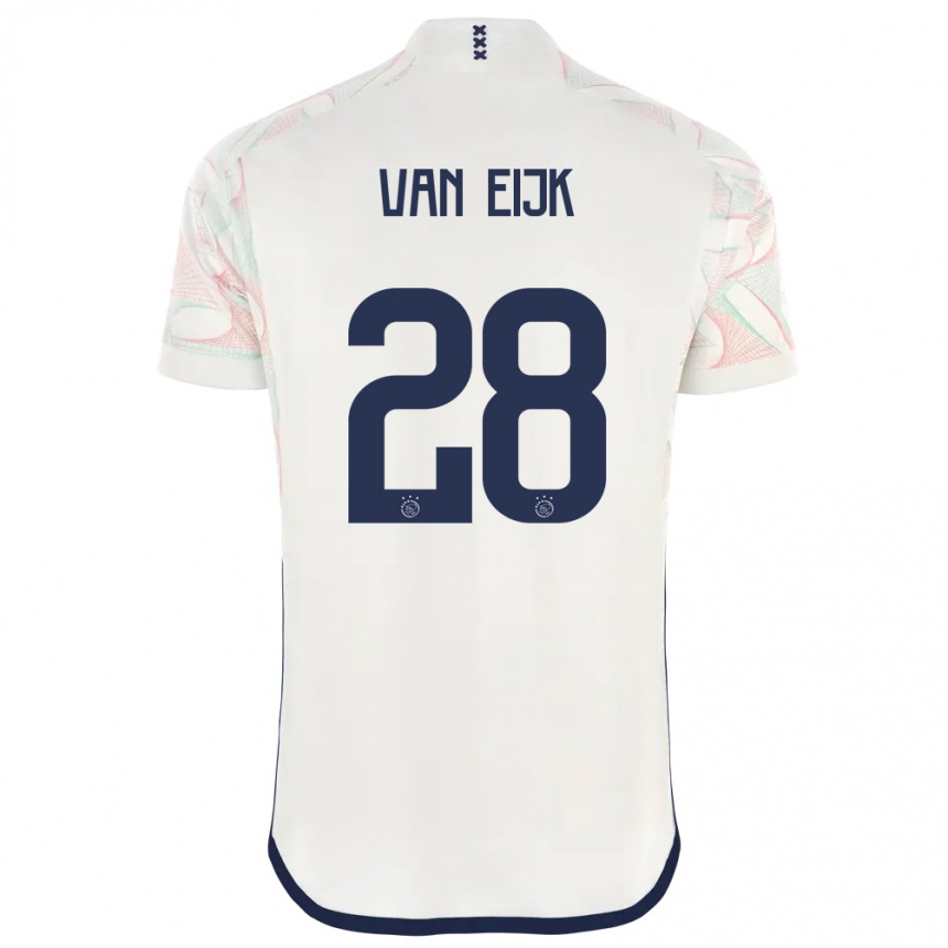 Niño Fútbol Camiseta Regina Van Eijk #28 Blanco 2ª Equipación 2023/24 México