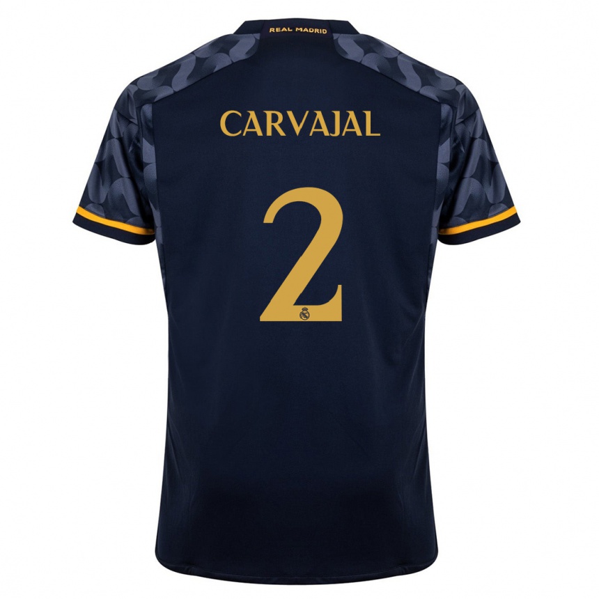 Niño Fútbol Camiseta Daniel Carvajal #2 Azul Oscuro 2ª Equipación 2023/24 México