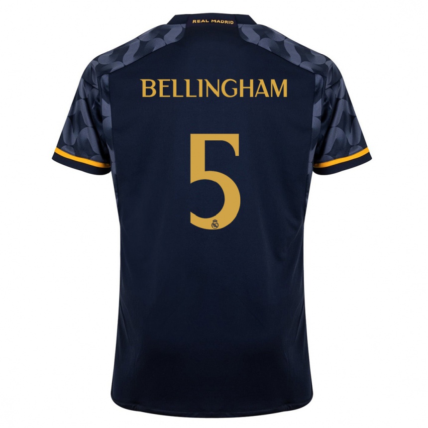 Niño Fútbol Camiseta Jude Bellingham #5 Azul Oscuro 2ª Equipación 2023/24 México