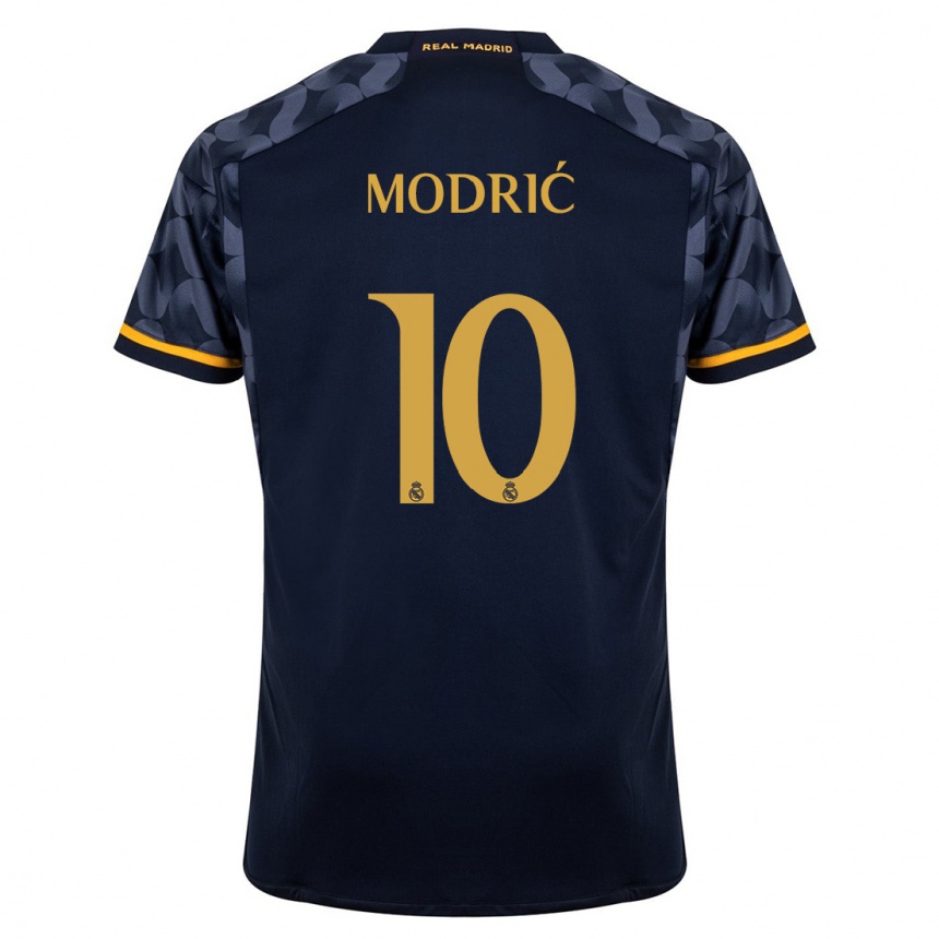 Niño Fútbol Camiseta Luka Modric #10 Azul Oscuro 2ª Equipación 2023/24 México