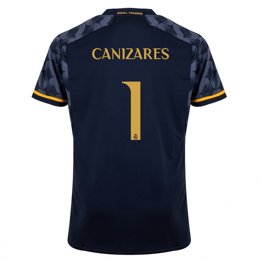 Niño Fútbol Camiseta Lucas Cañizares #1 Azul Oscuro 2ª Equipación 2023/24 México