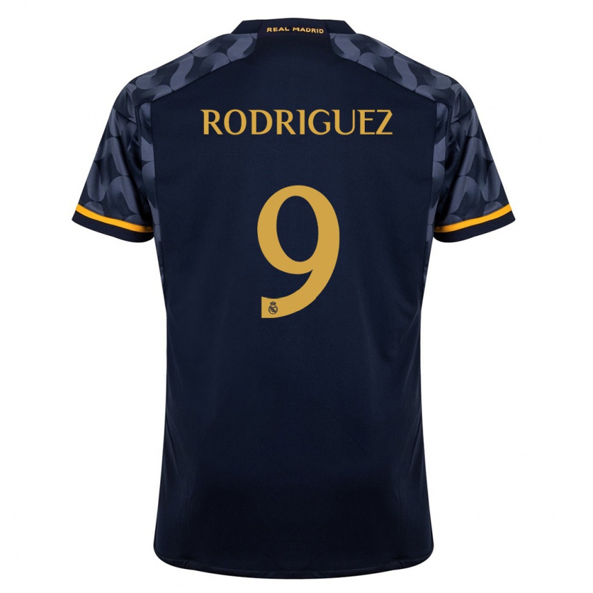 Niño Fútbol Camiseta Alvaro Rodriguez #9 Azul Oscuro 2ª Equipación 2023/24 México