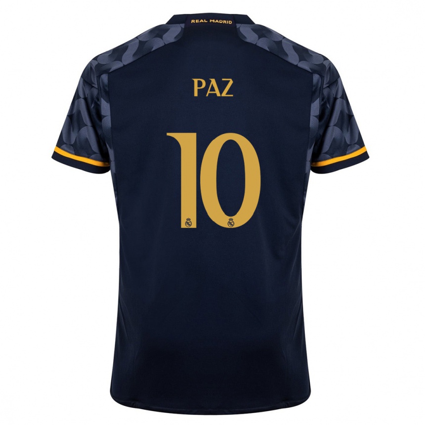 Niño Fútbol Camiseta Nico Paz #10 Azul Oscuro 2ª Equipación 2023/24 México