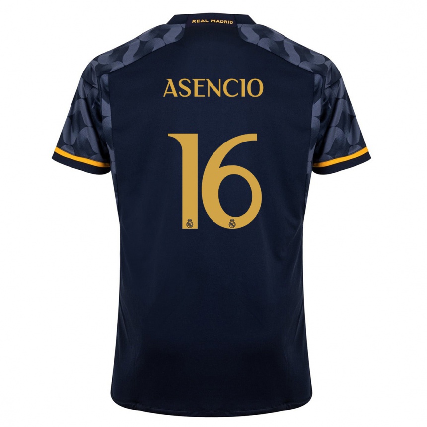 Niño Fútbol Camiseta Raul Asencio #16 Azul Oscuro 2ª Equipación 2023/24 México