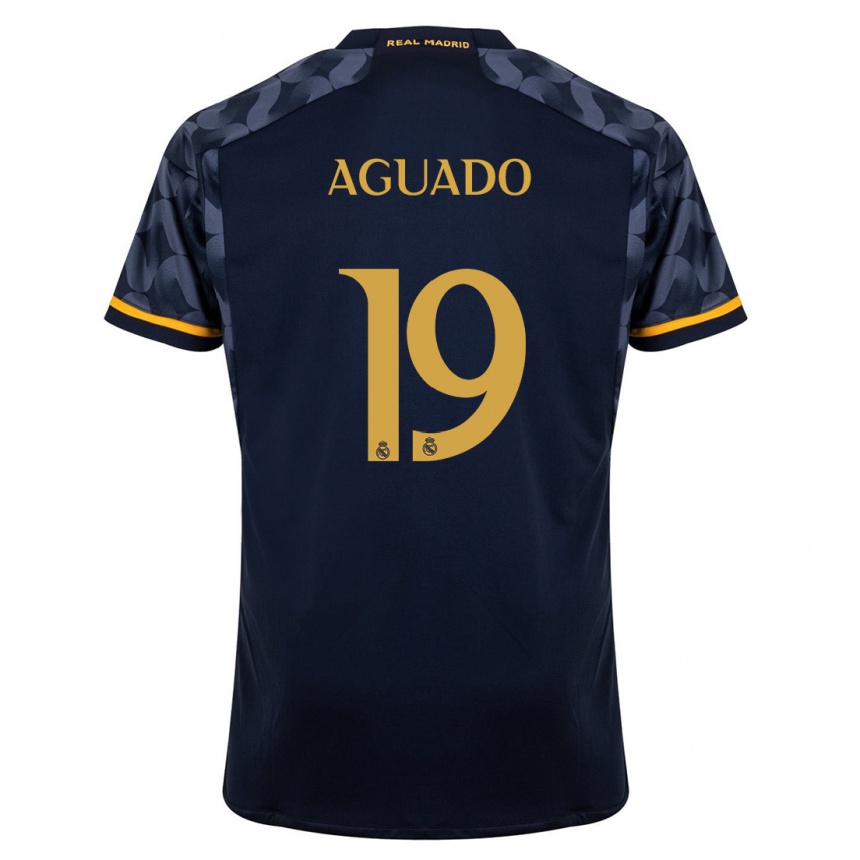 Niño Fútbol Camiseta Lorenzo Aguado #19 Azul Oscuro 2ª Equipación 2023/24 México