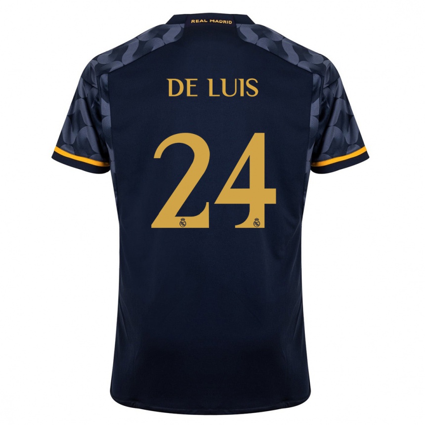 Niño Fútbol Camiseta Mario De Luis #24 Azul Oscuro 2ª Equipación 2023/24 México