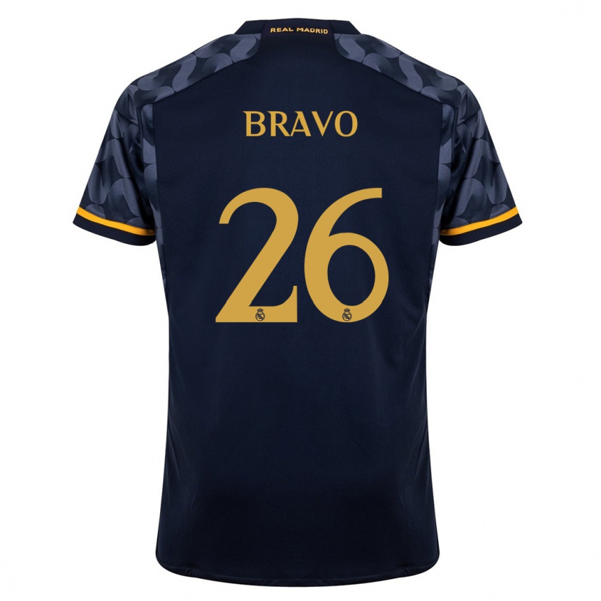 Niño Fútbol Camiseta Iker Bravo #26 Azul Oscuro 2ª Equipación 2023/24 México