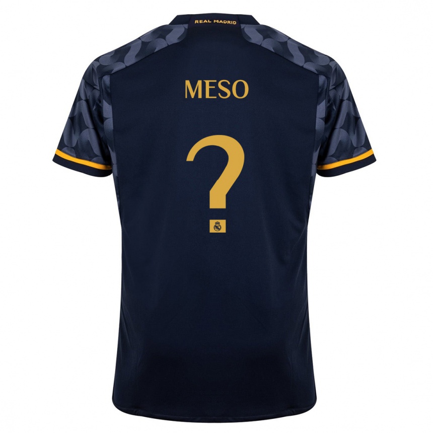 Niño Fútbol Camiseta Dani Meso #0 Azul Oscuro 2ª Equipación 2023/24 México