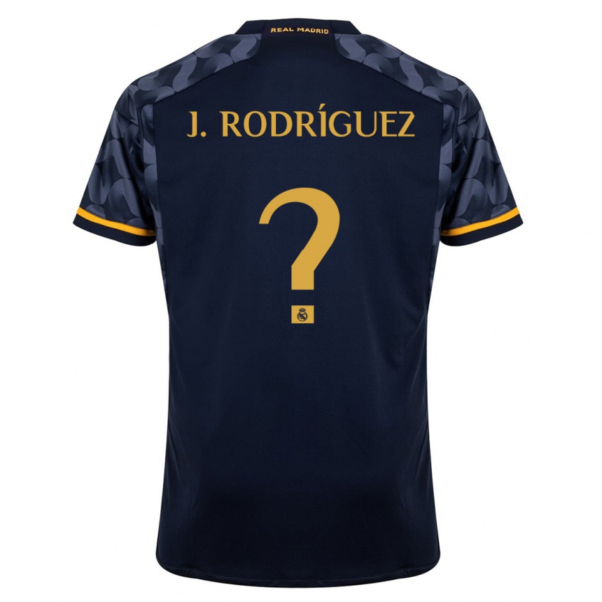 Niño Fútbol Camiseta Juan Rodríguez #0 Azul Oscuro 2ª Equipación 2023/24 México