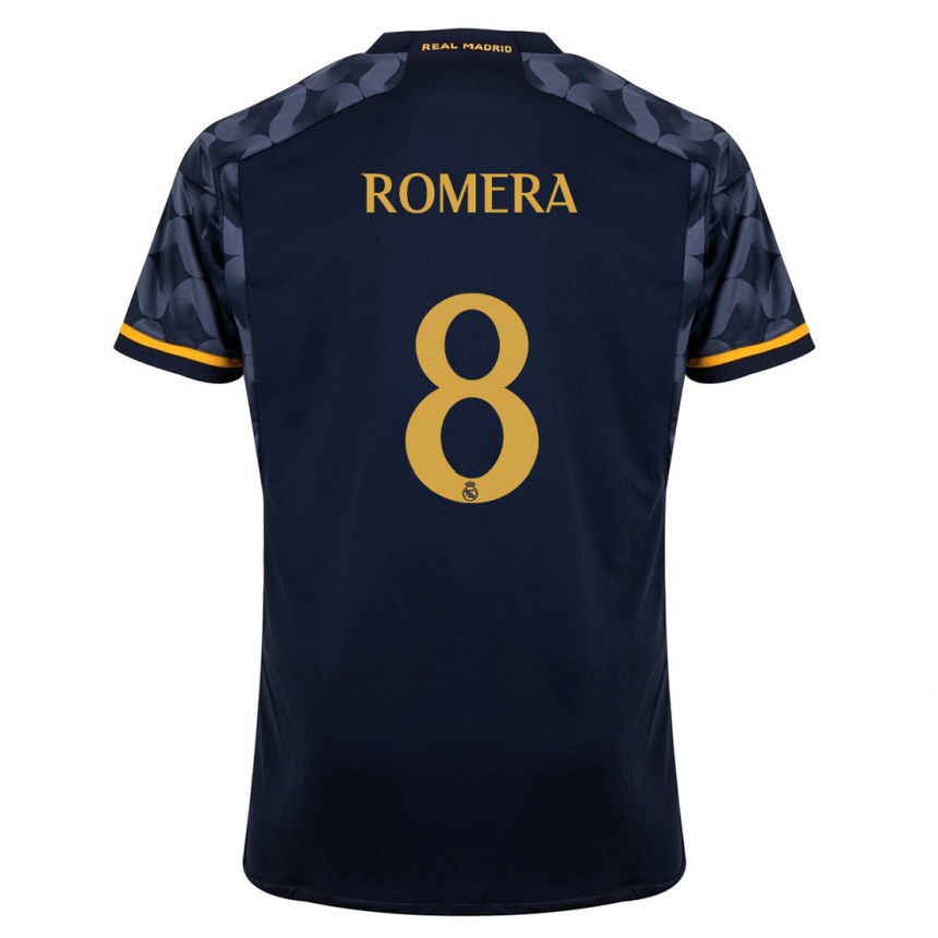 Niño Fútbol Camiseta Miguel Romera #8 Azul Oscuro 2ª Equipación 2023/24 México