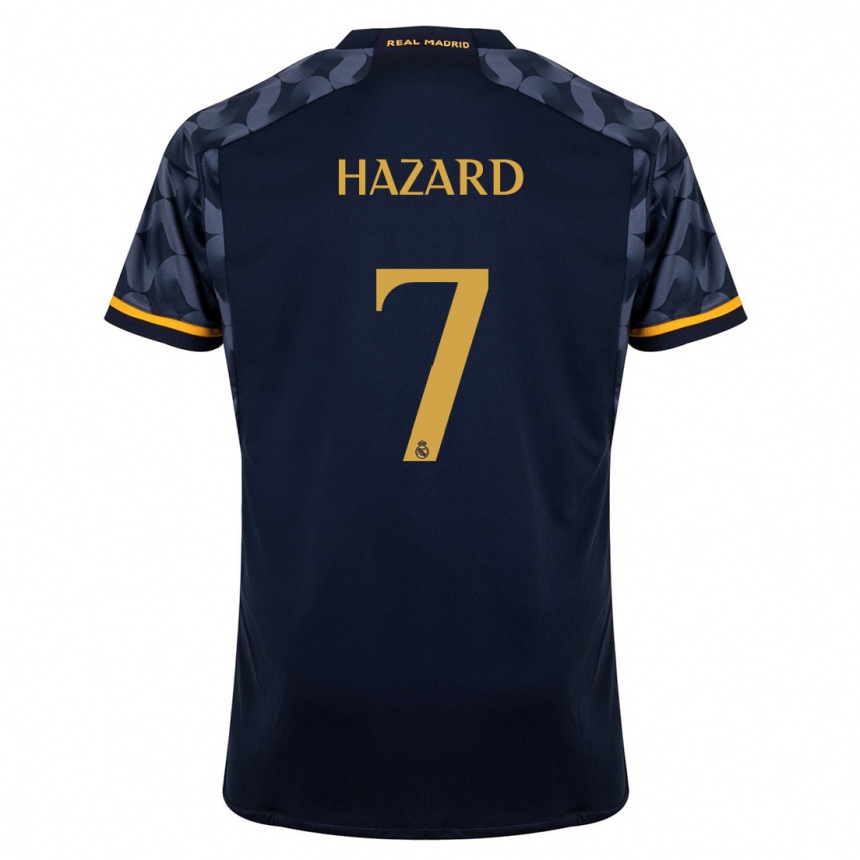 Niño Fútbol Camiseta Eden Hazard #7 Azul Oscuro 2ª Equipación 2023/24 México