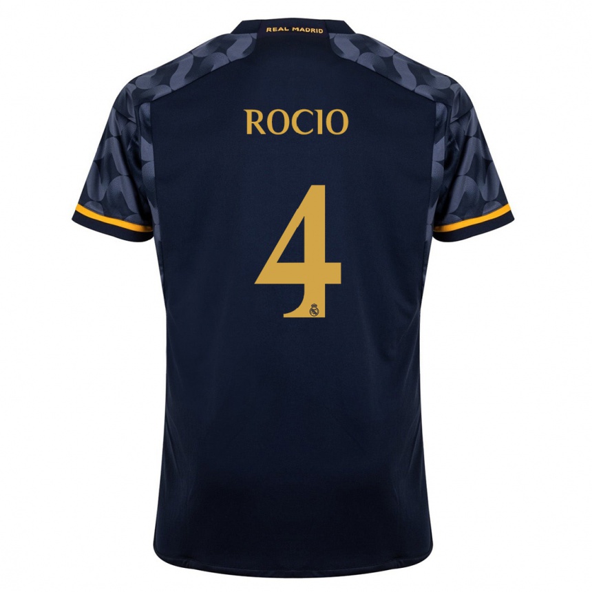 Niño Fútbol Camiseta Rocio Galvez #4 Azul Oscuro 2ª Equipación 2023/24 México