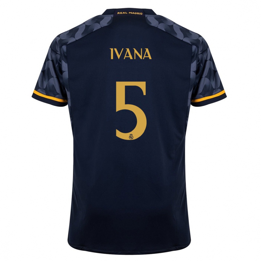 Niño Fútbol Camiseta Ivana Andres #5 Azul Oscuro 2ª Equipación 2023/24 México