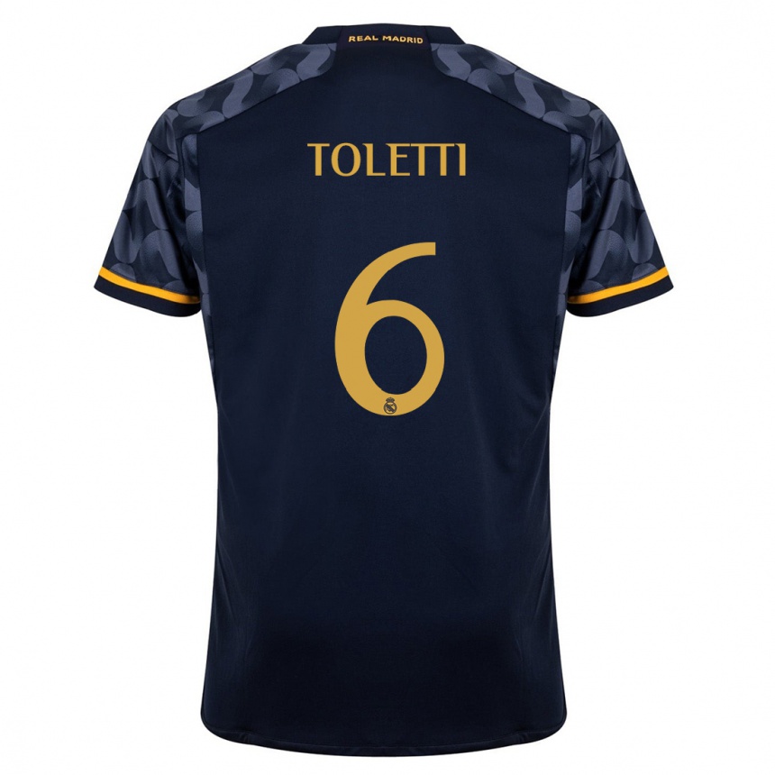 Niño Fútbol Camiseta Sandie Toletti #6 Azul Oscuro 2ª Equipación 2023/24 México