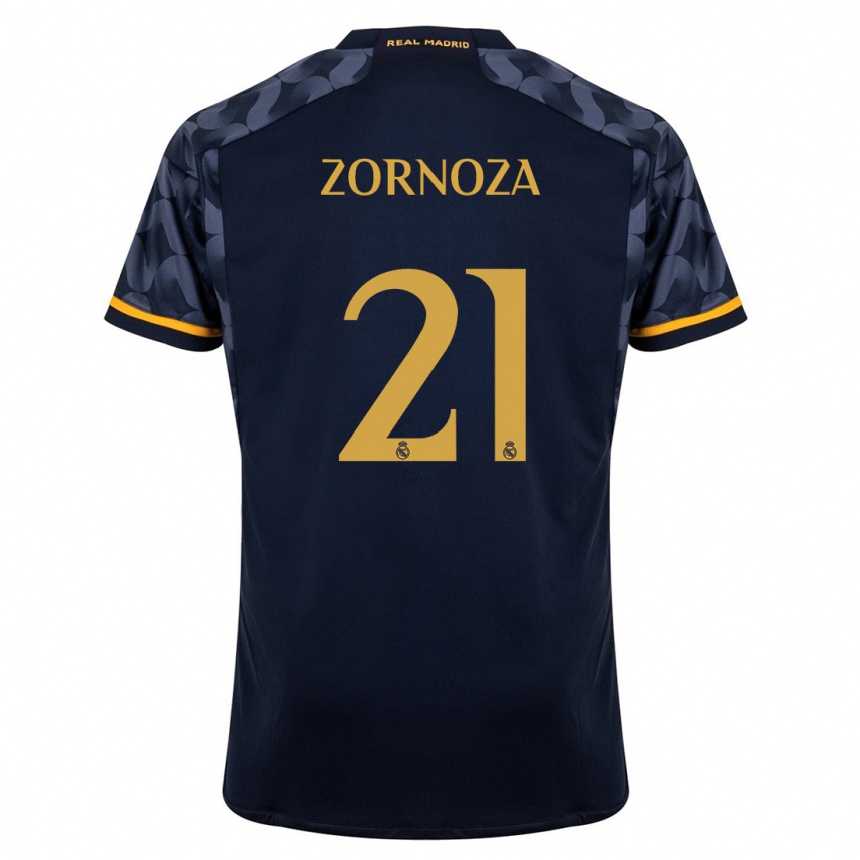 Niño Fútbol Camiseta Claudia Zornoza #21 Azul Oscuro 2ª Equipación 2023/24 México