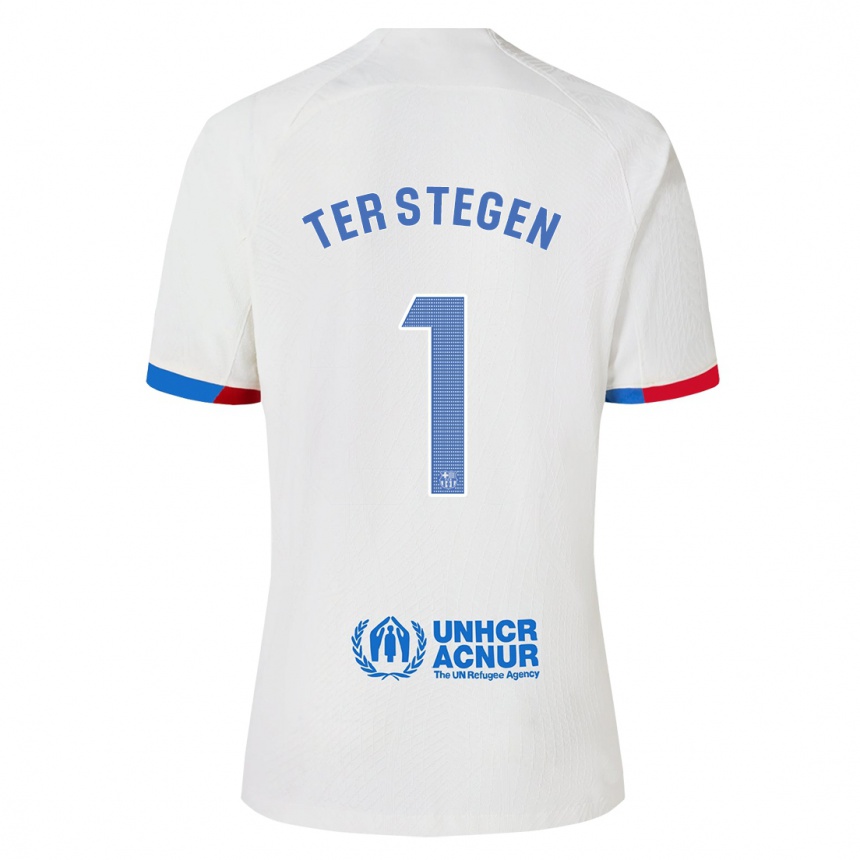 Niño Fútbol Camiseta Marc-Andre Ter Stegen #1 Blanco 2ª Equipación 2023/24 México