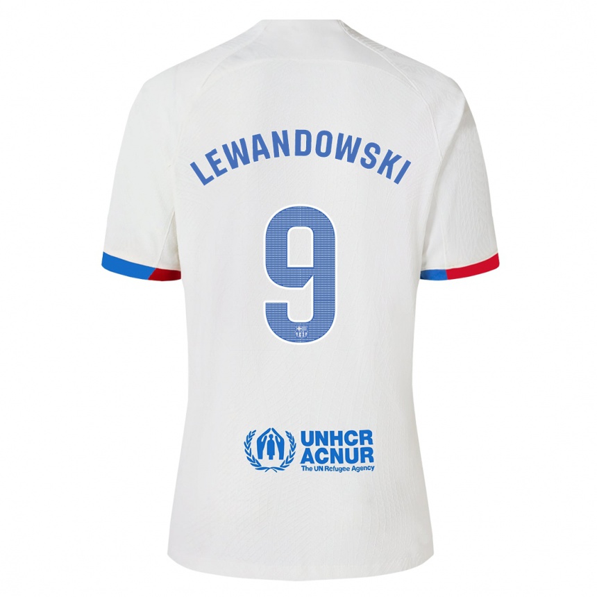 Niño Fútbol Camiseta Robert Lewandowski #9 Blanco 2ª Equipación 2023/24 México
