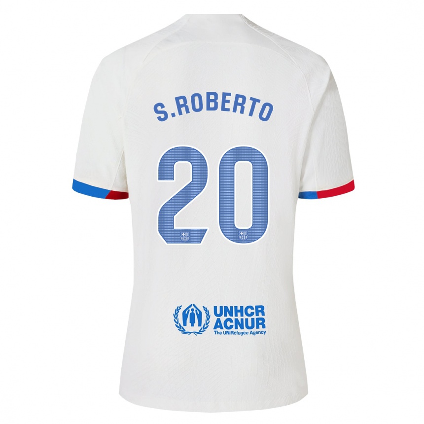 Niño Fútbol Camiseta Sergi Roberto #20 Blanco 2ª Equipación 2023/24 México