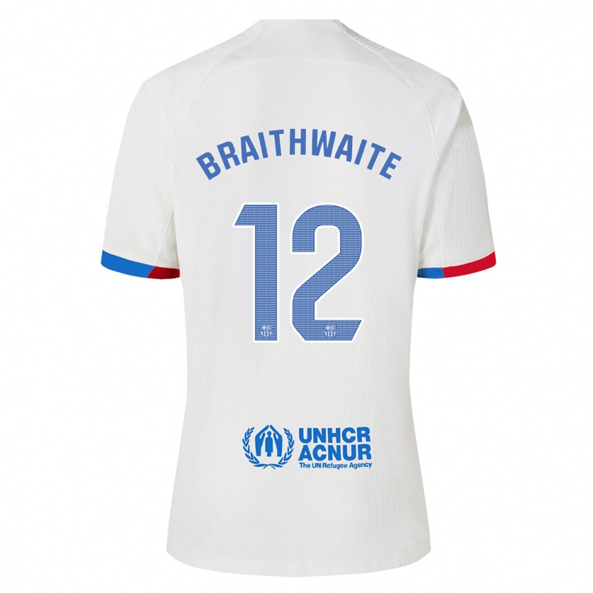 Niño Fútbol Camiseta Martin Braithwaite #12 Blanco 2ª Equipación 2023/24 México