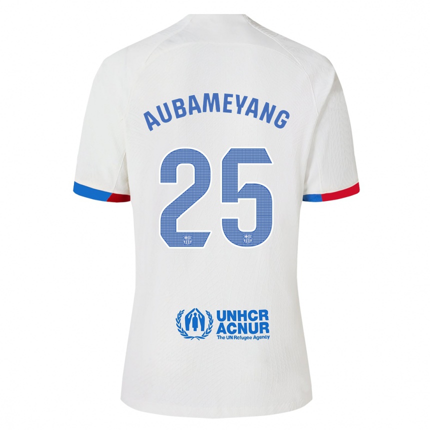 Niño Fútbol Camiseta Pierre Emerick Aubameyang #25 Blanco 2ª Equipación 2023/24 México