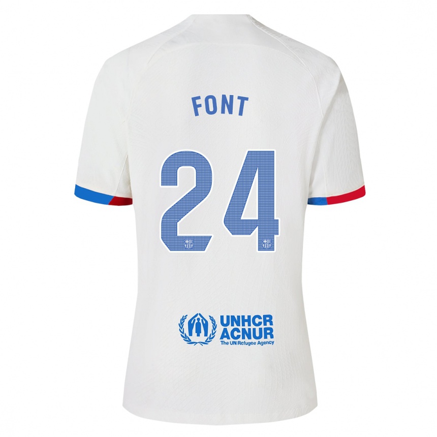 Niño Fútbol Camiseta Gemma Font #24 Blanco 2ª Equipación 2023/24 México