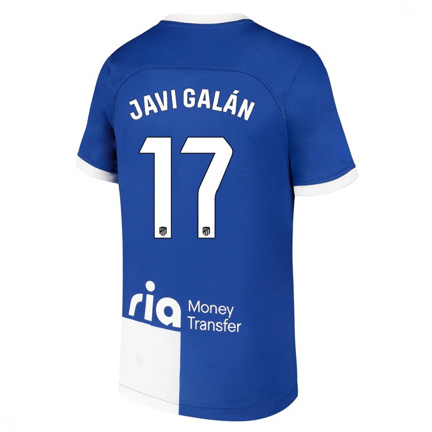 Niño Fútbol Camiseta Javi Galán #17 Azul Blanco 2ª Equipación 2023/24 México