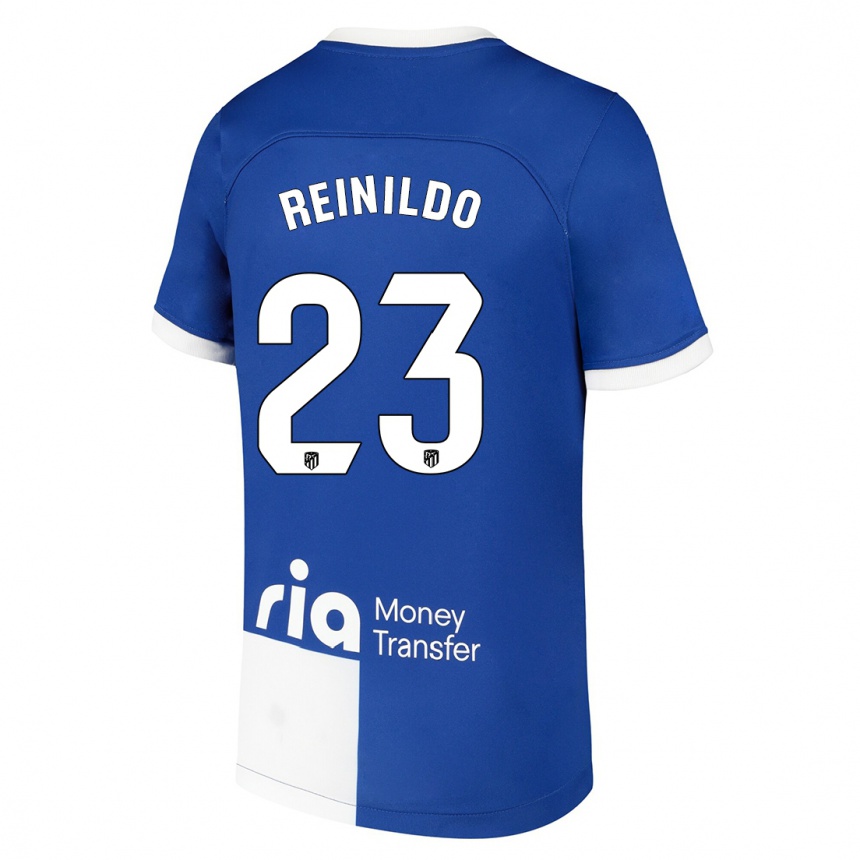 Niño Fútbol Camiseta Reinildo Mandava #23 Azul Blanco 2ª Equipación 2023/24 México