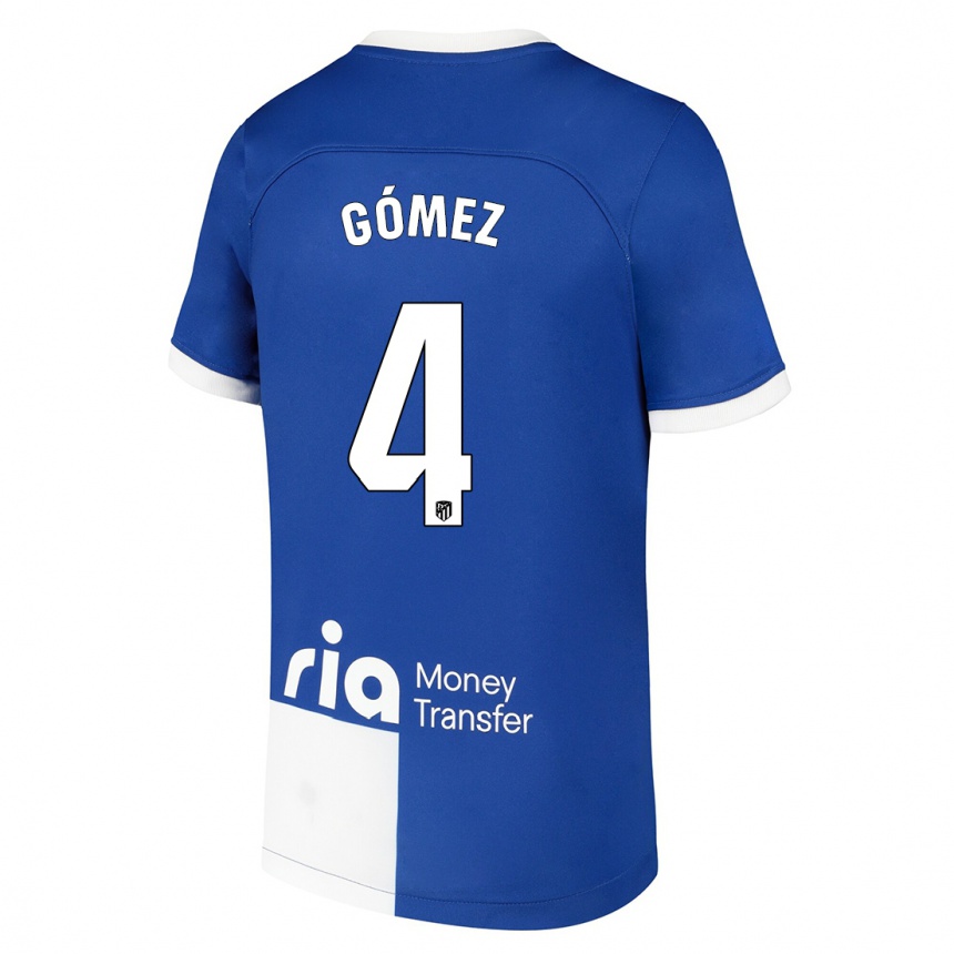 Niño Fútbol Camiseta Mariano Gómez #4 Azul Blanco 2ª Equipación 2023/24 México