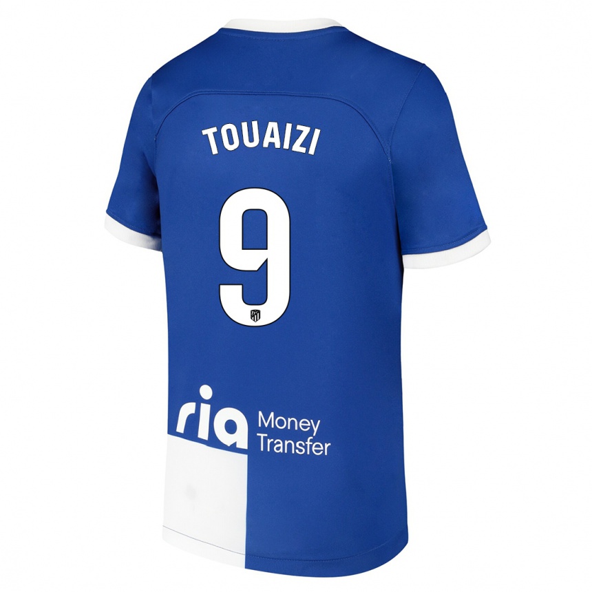 Niño Fútbol Camiseta Nabil Touaizi #9 Azul Blanco 2ª Equipación 2023/24 México