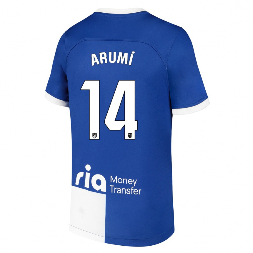 Niño Fútbol Camiseta Joel Arumí #14 Azul Blanco 2ª Equipación 2023/24 México