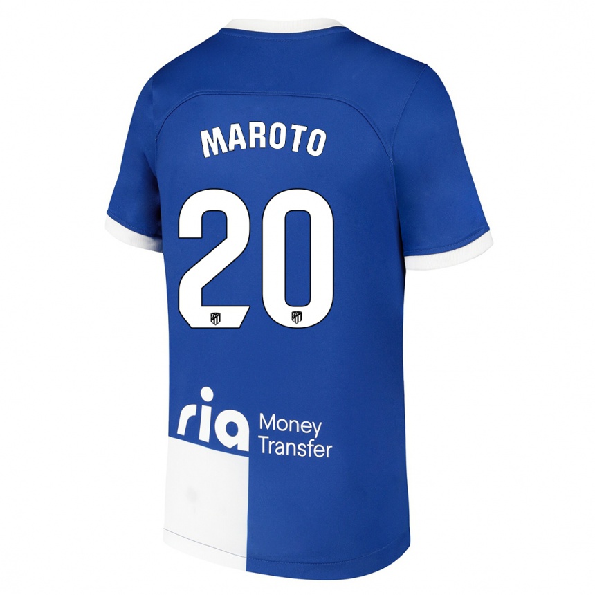 Niño Fútbol Camiseta Mario Maroto #20 Azul Blanco 2ª Equipación 2023/24 México