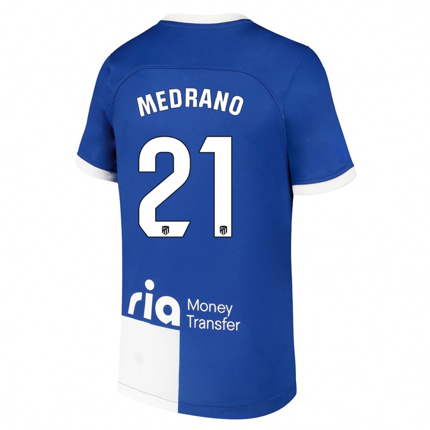 Niño Fútbol Camiseta Fernando Medrano #21 Azul Blanco 2ª Equipación 2023/24 México