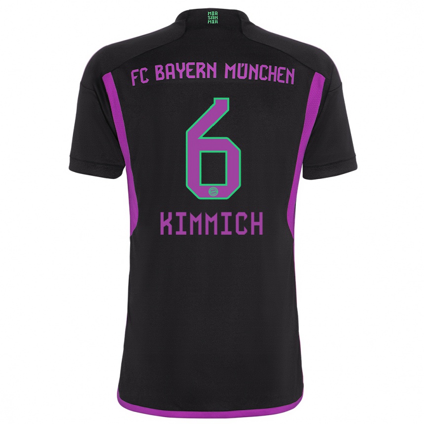 Niño Fútbol Camiseta Joshua Kimmich #6 Negro 2ª Equipación 2023/24 México