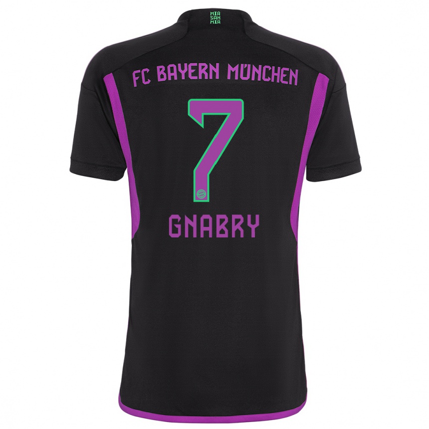 Niño Fútbol Camiseta Serge Gnabry #7 Negro 2ª Equipación 2023/24 México
