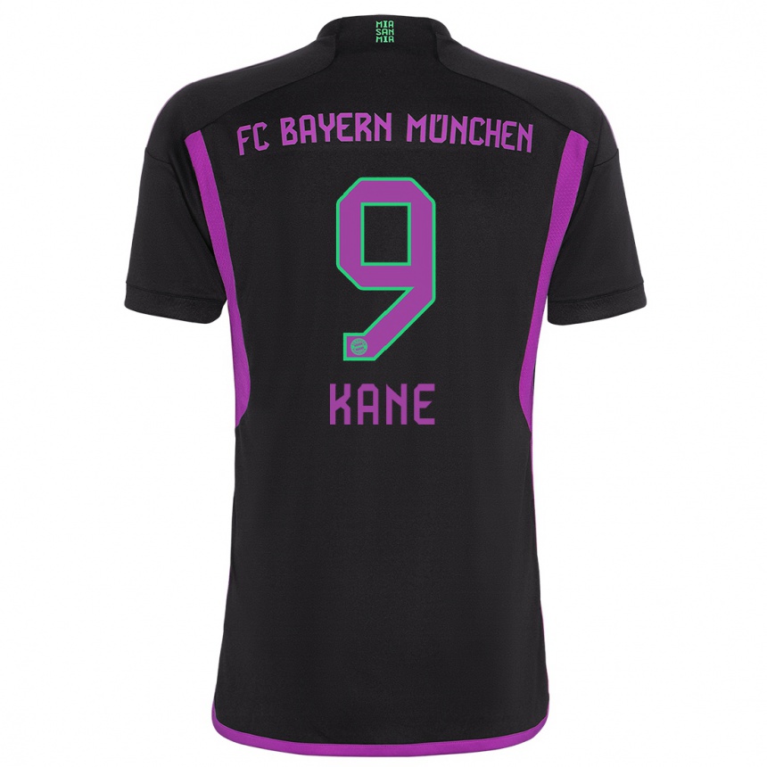 Niño Fútbol Camiseta Harry Kane #9 Negro 2ª Equipación 2023/24 México