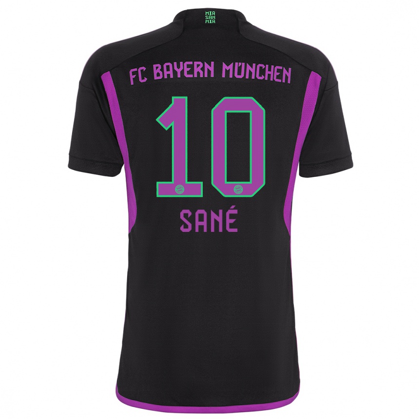 Niño Fútbol Camiseta Leroy Sane #10 Negro 2ª Equipación 2023/24 México