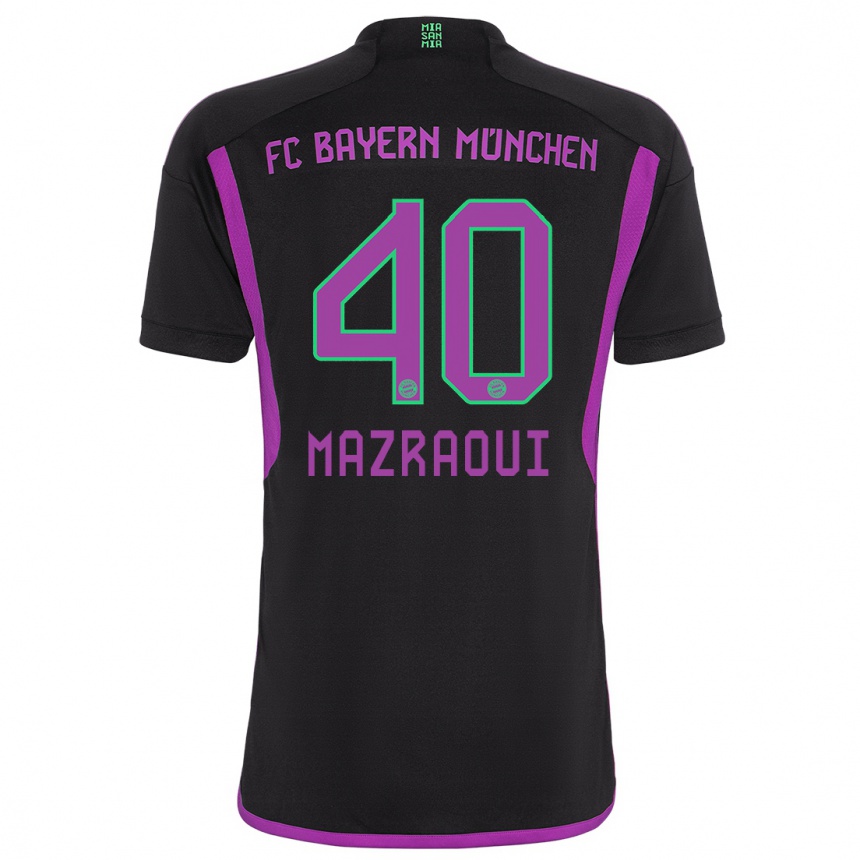 Niño Fútbol Camiseta Noussair Mazraoui #40 Negro 2ª Equipación 2023/24 México