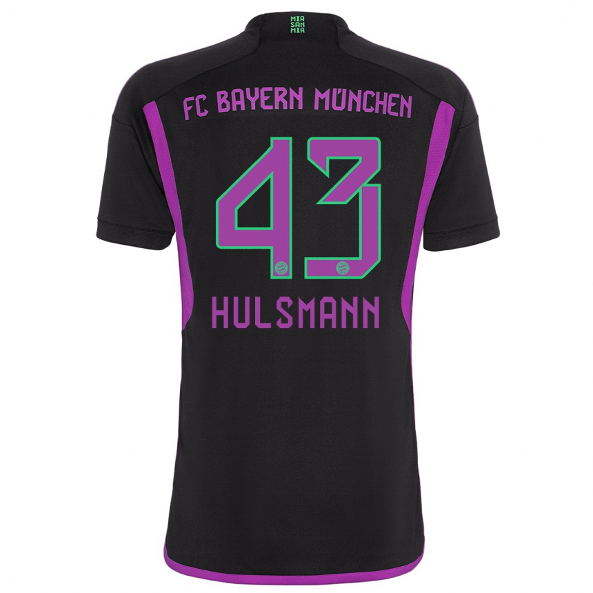 Niño Fútbol Camiseta Tom Hulsmann #43 Negro 2ª Equipación 2023/24 México