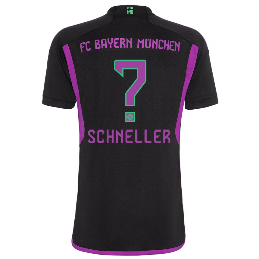 Niño Fútbol Camiseta Lukas Schneller #0 Negro 2ª Equipación 2023/24 México