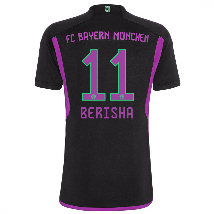 Niño Fútbol Camiseta Dion Berisha #11 Negro 2ª Equipación 2023/24 México